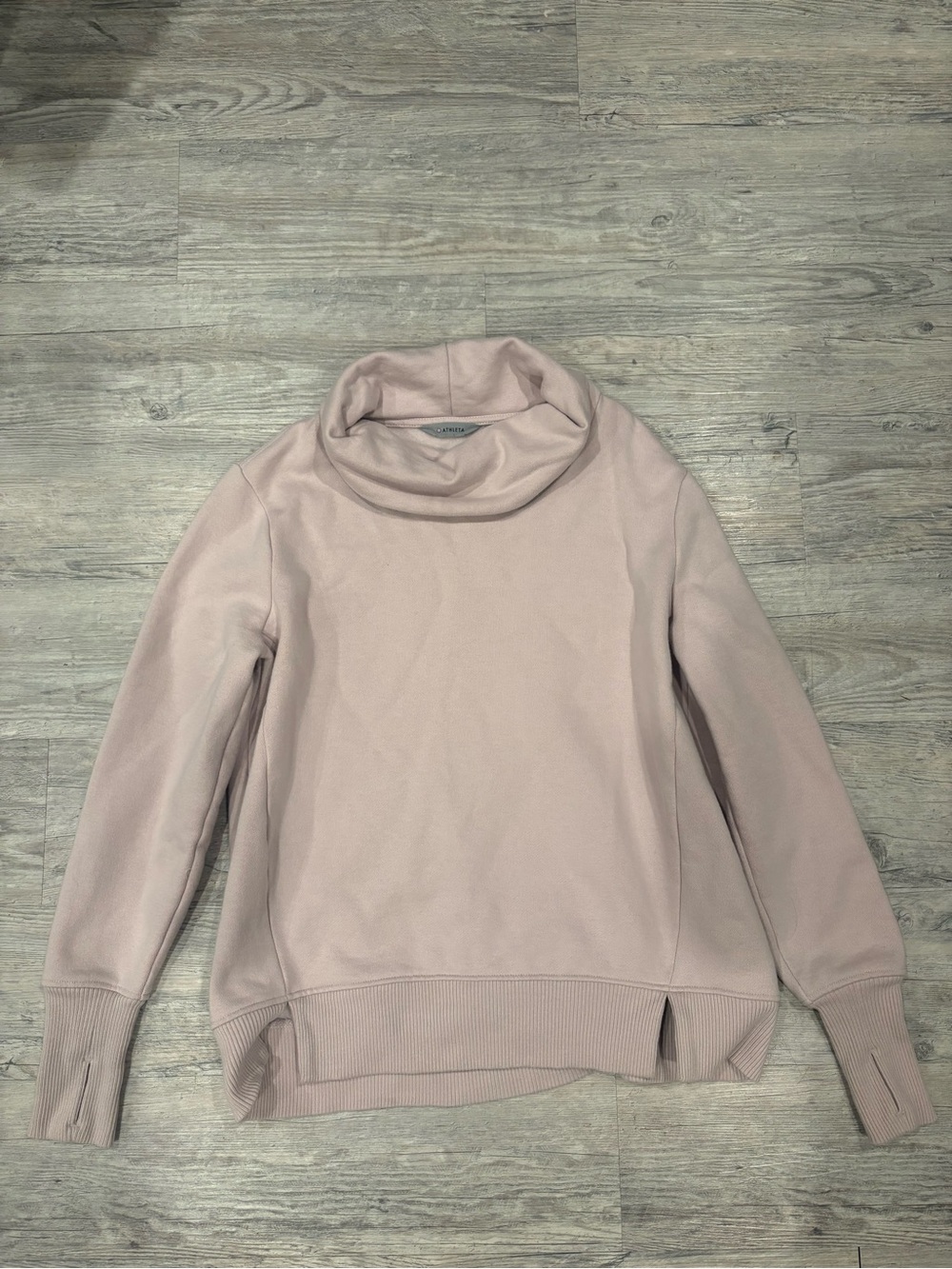 Athleta Light Mauve Cowl Neck Pullover Sweater